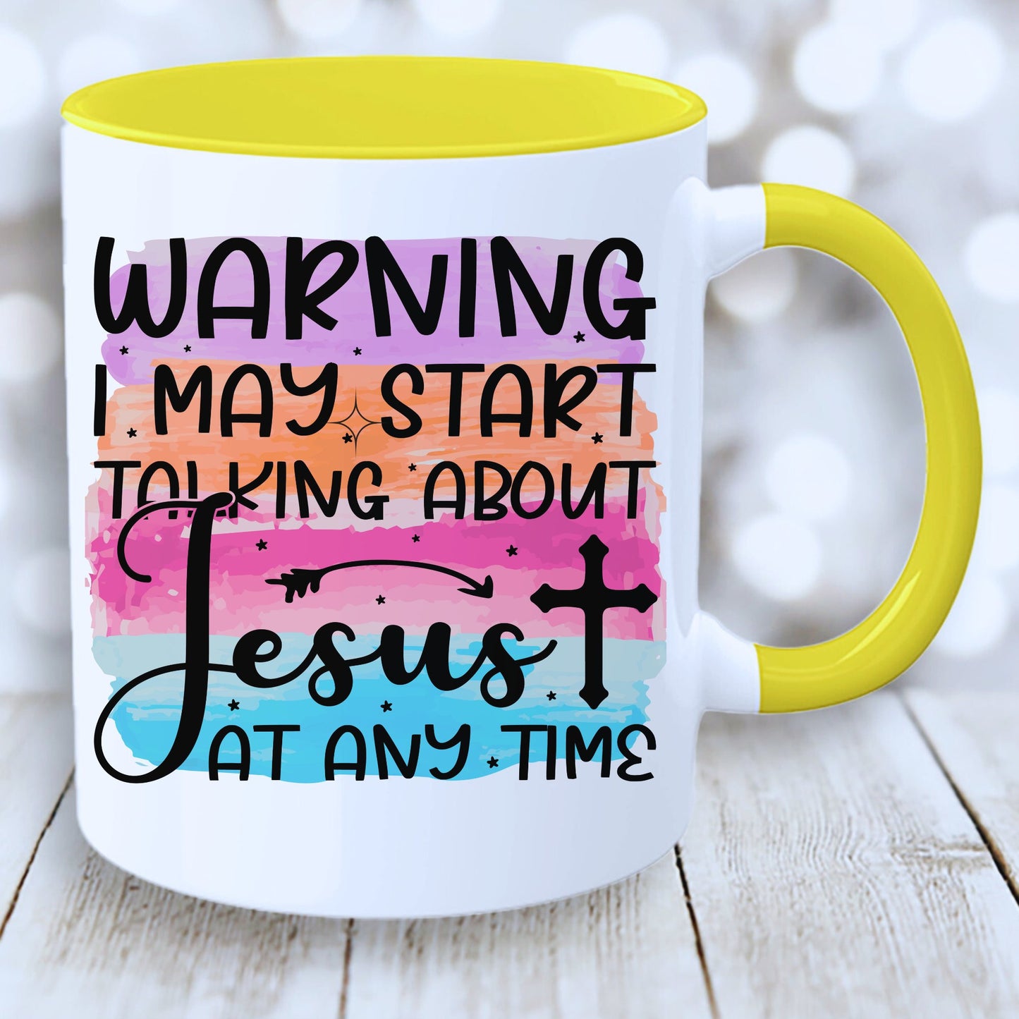 Talking About Jesus Mug with Coloured Interior