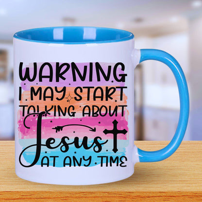 Talking About Jesus Mug with Coloured Interior