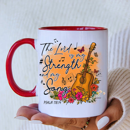 The Strength Of The Lord Mug with Coloured Interior