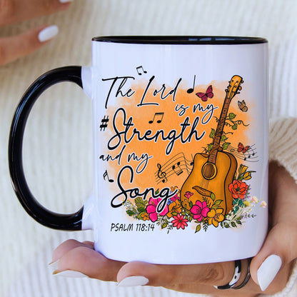 The Strength Of The Lord Mug with Coloured Interior