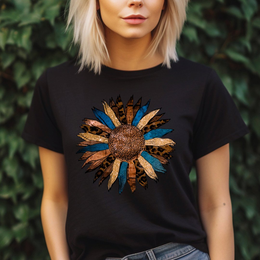 Unique Colourful Sunflower T-shirt