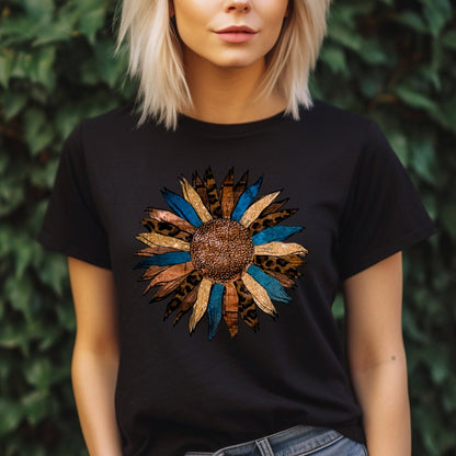 Unique Colourful Sunflower T-shirt