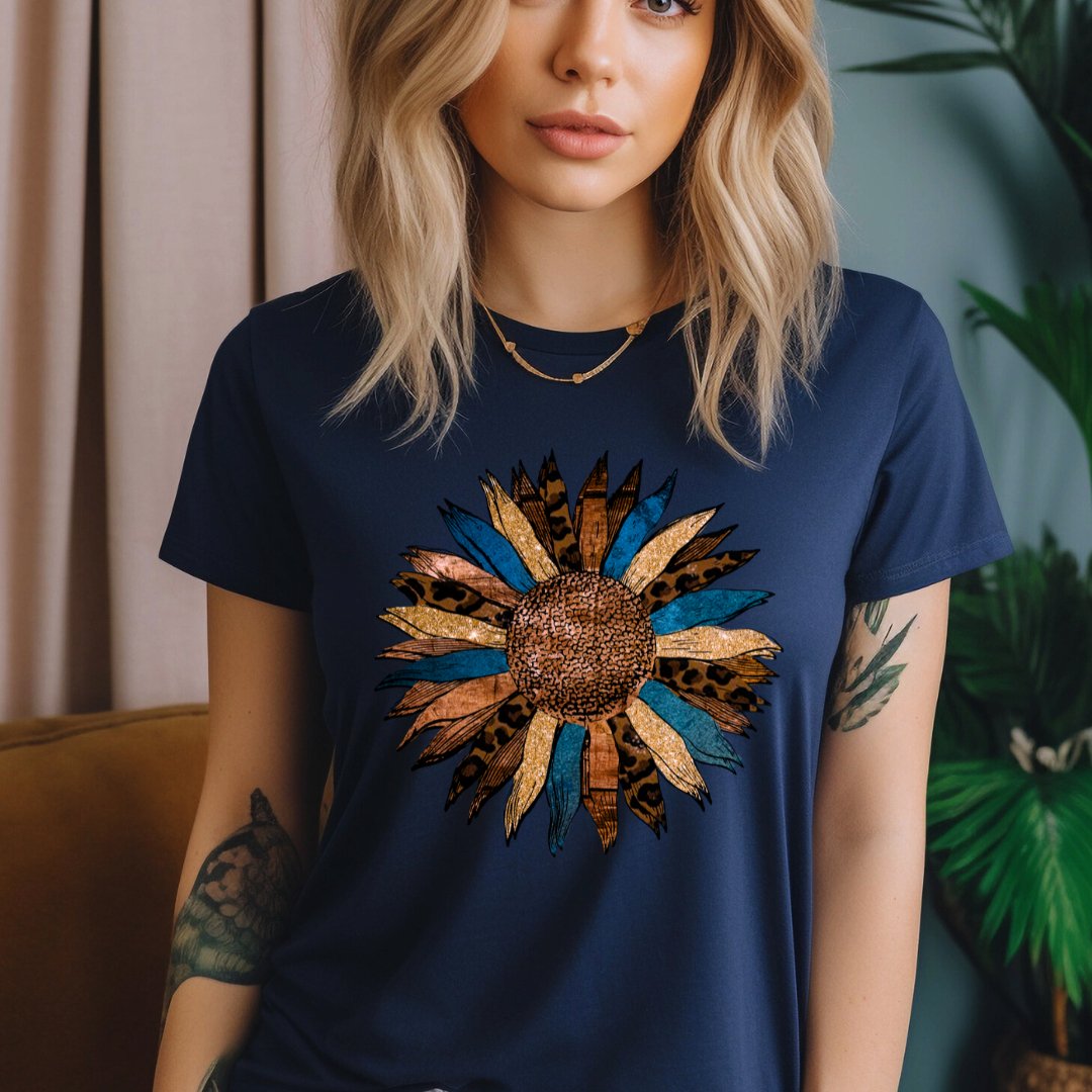 Unique Colourful Sunflower T-shirt