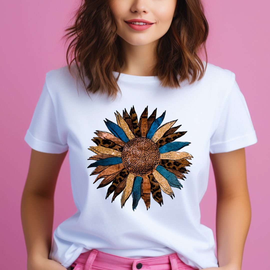 Unique Colourful Sunflower T-shirt