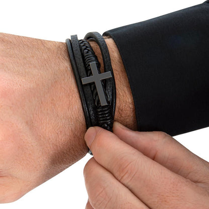 Whimsical Men's Cross Bracelet