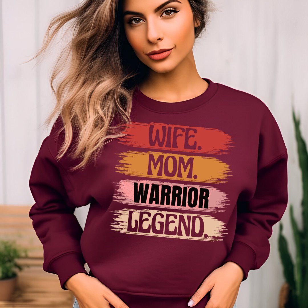 Wife Mom Warrior Sweatshirt