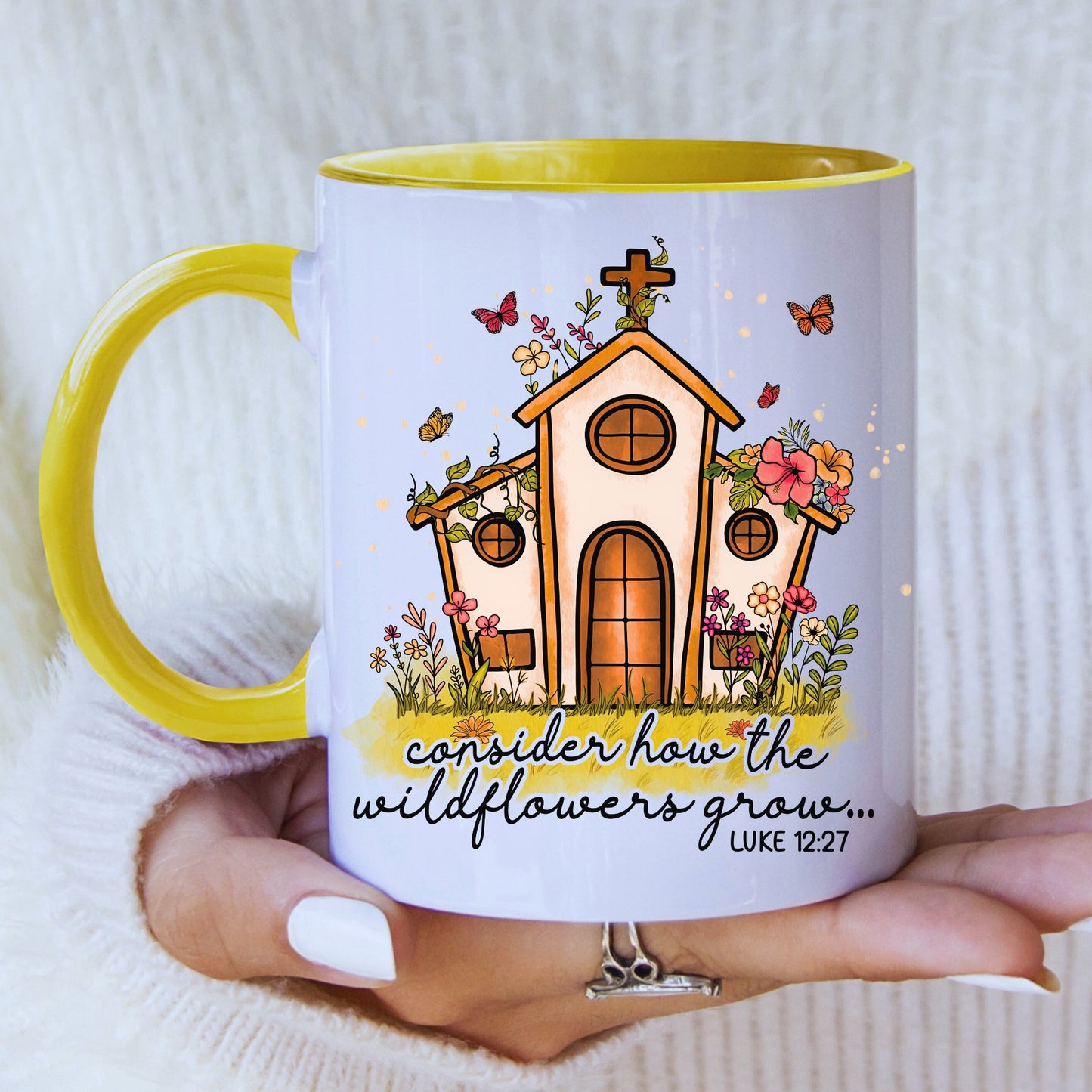 Wildflower  Mug with Coloured Interior